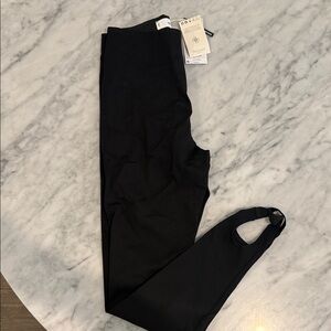 Mango Black Branded Ribbed Waistband Top